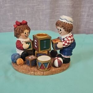 Raggedy Ann And Andy Candle Holder